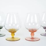 Set of cognac glasses, Italian design, 1970s, production: Italy