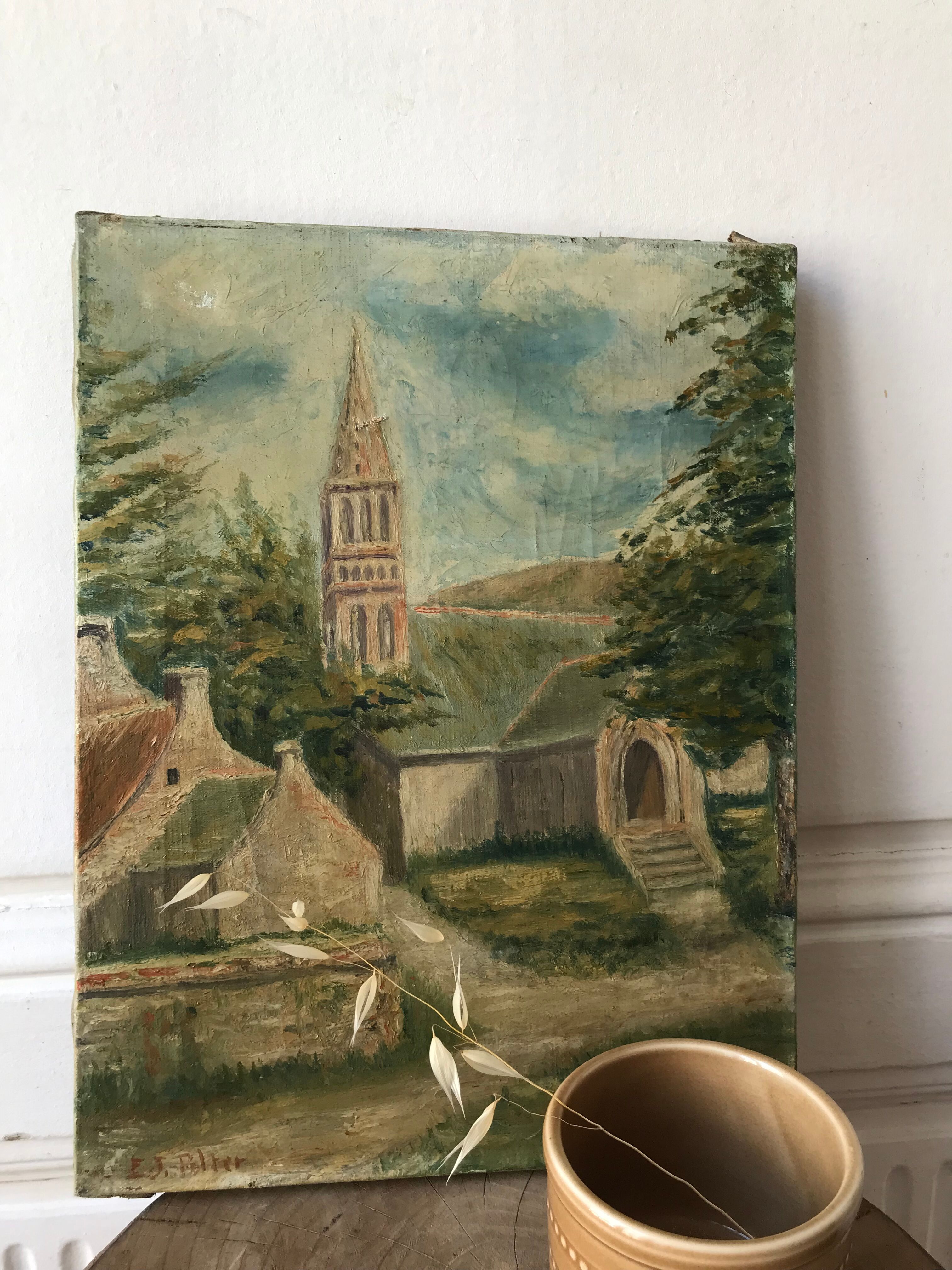 Oil on canvas landscape