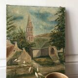 Oil on canvas landscape