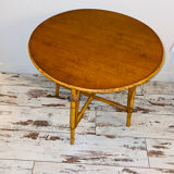 Table basse bambou & rotin circa 60/70