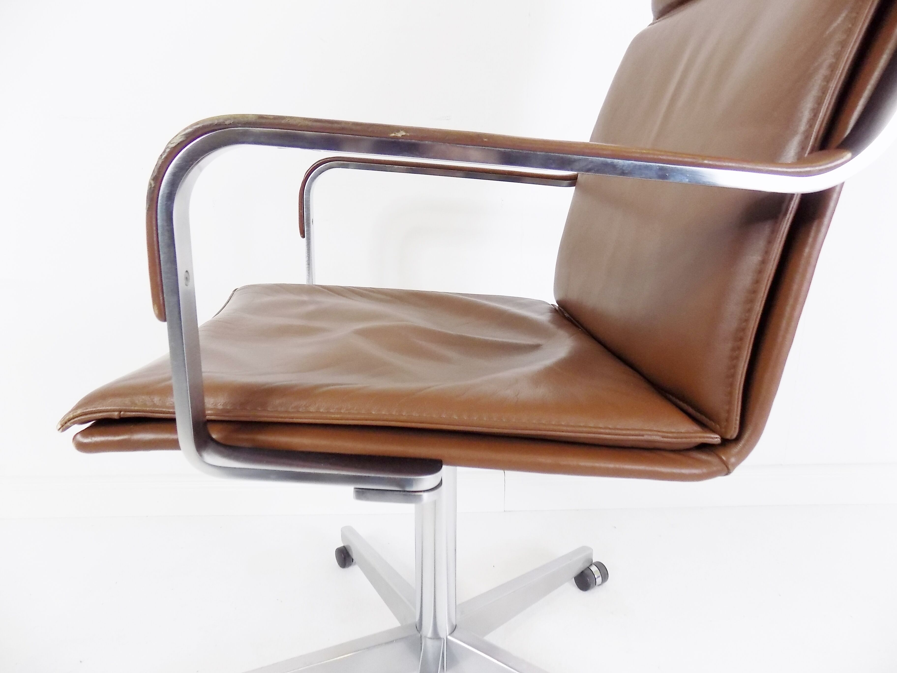 Walter Knoll Art Collection leather office chair by Rudolf Glatzel