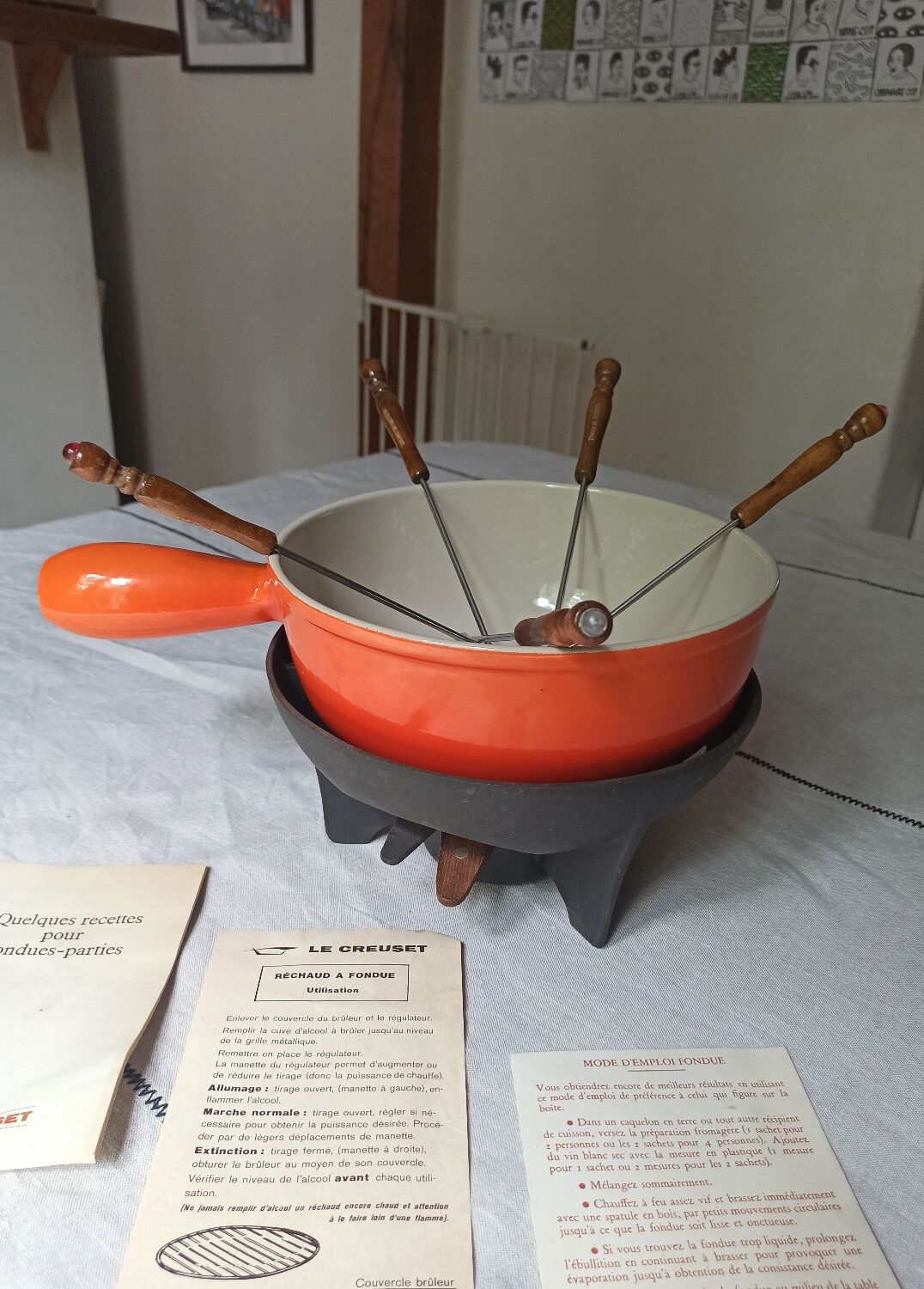 Caquelon à fondue vintage Le Creuset