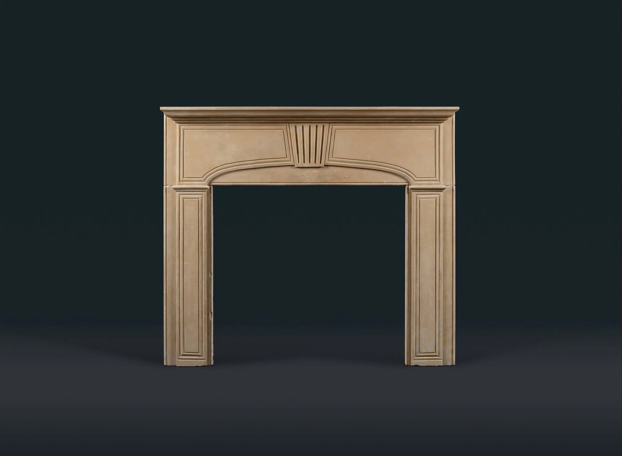 English George I/Queen Anne Eighteenth Century Stone Fireplace Surround