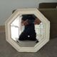Miroir vintage octogonale biseauté style shabby chic