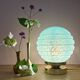 Vintage blue glass globe table lamp from Clichy