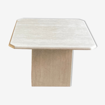 Table basse carré en travertin, 1960s