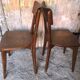 Pair of vintage 60s wooden bistro chairs