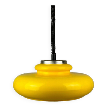 60s 70s ceiling lamp hanging lamp plastic chrome metal space age design