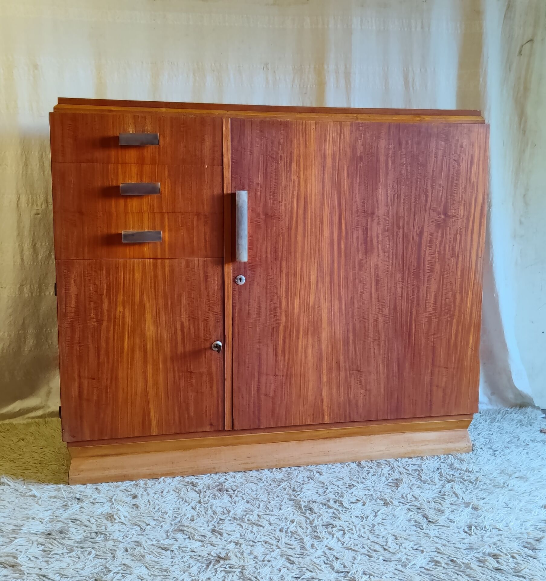 Buffet Art-déco en teck - années 30/40