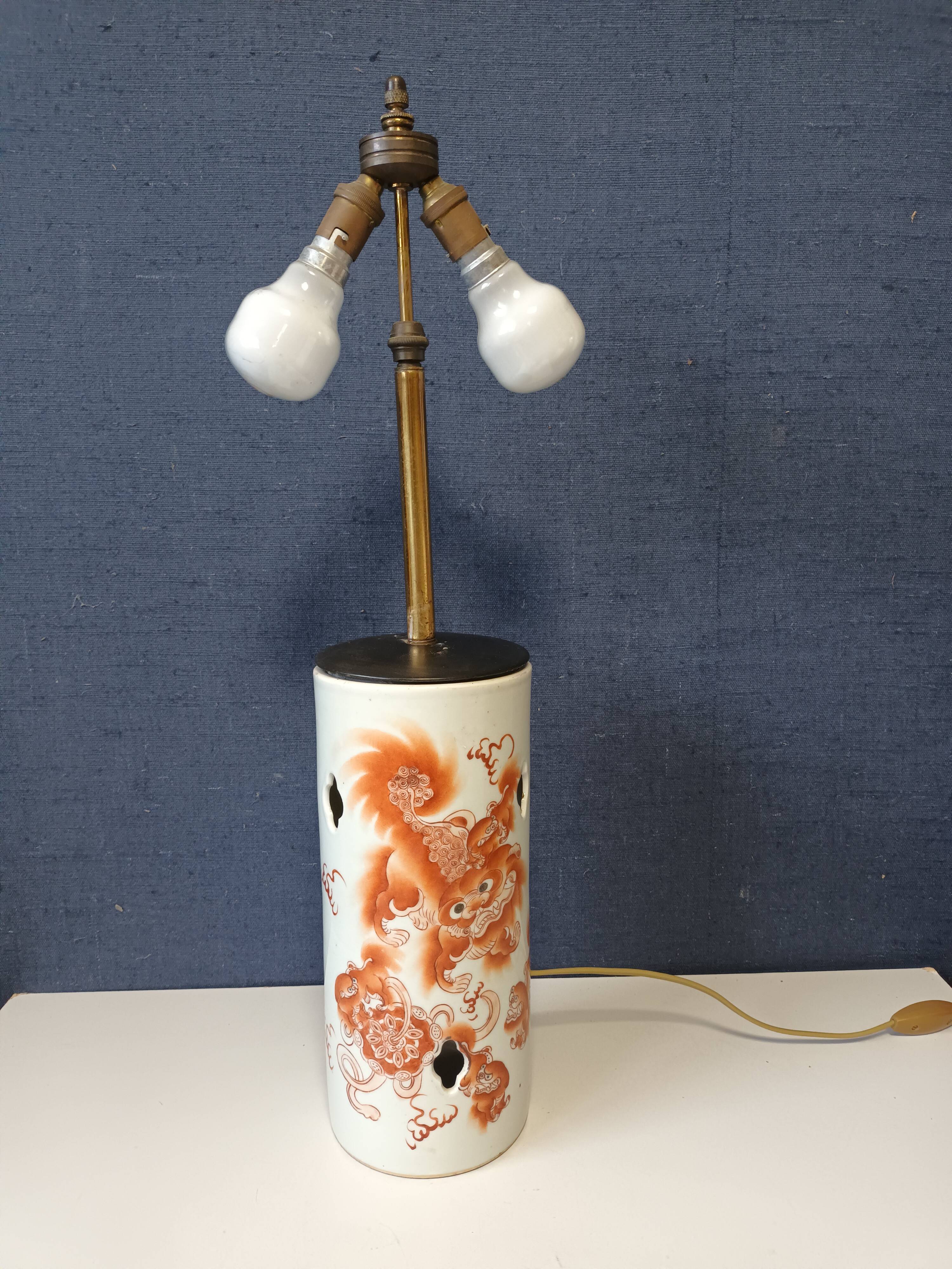 Asian ceramic lamp foot