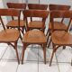 Suite de 6 chaises de Bistrot Baumann vintage 1960