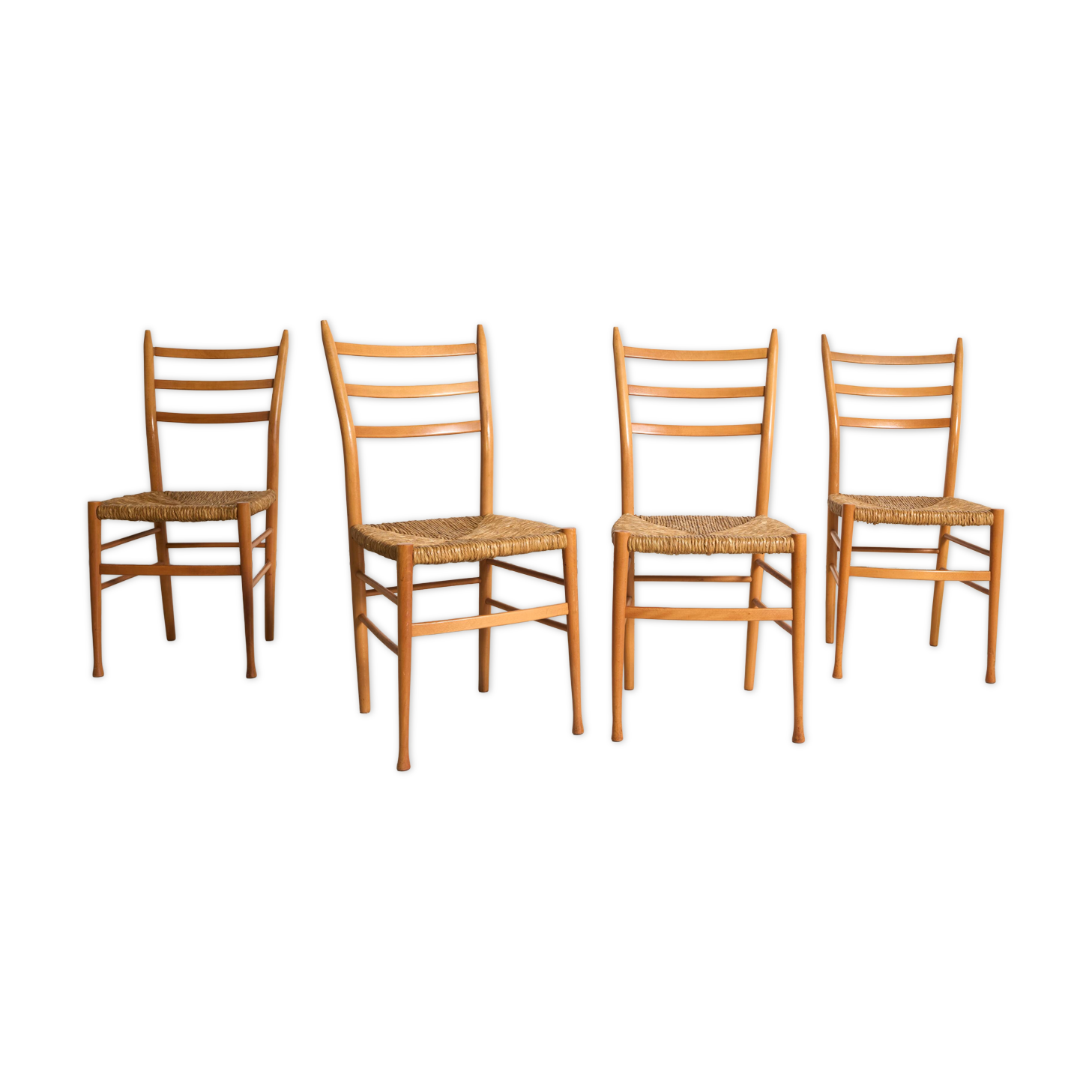 4 vintage Italian chairs, Otto Gerdau, Scandinavian style