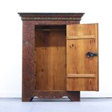 Rustic Farmhouse Folk Art Painted Bridal Wardrobe 1759