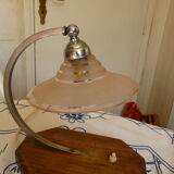 Table lamp or office art deco wooden base