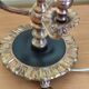 three-light candelabra lamp in metal and gilded brass, bouillotte lamp