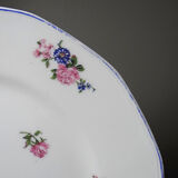 7 assiettes à dessert Bernardaud en porcelaine de Limoges décor floral, années 20-50