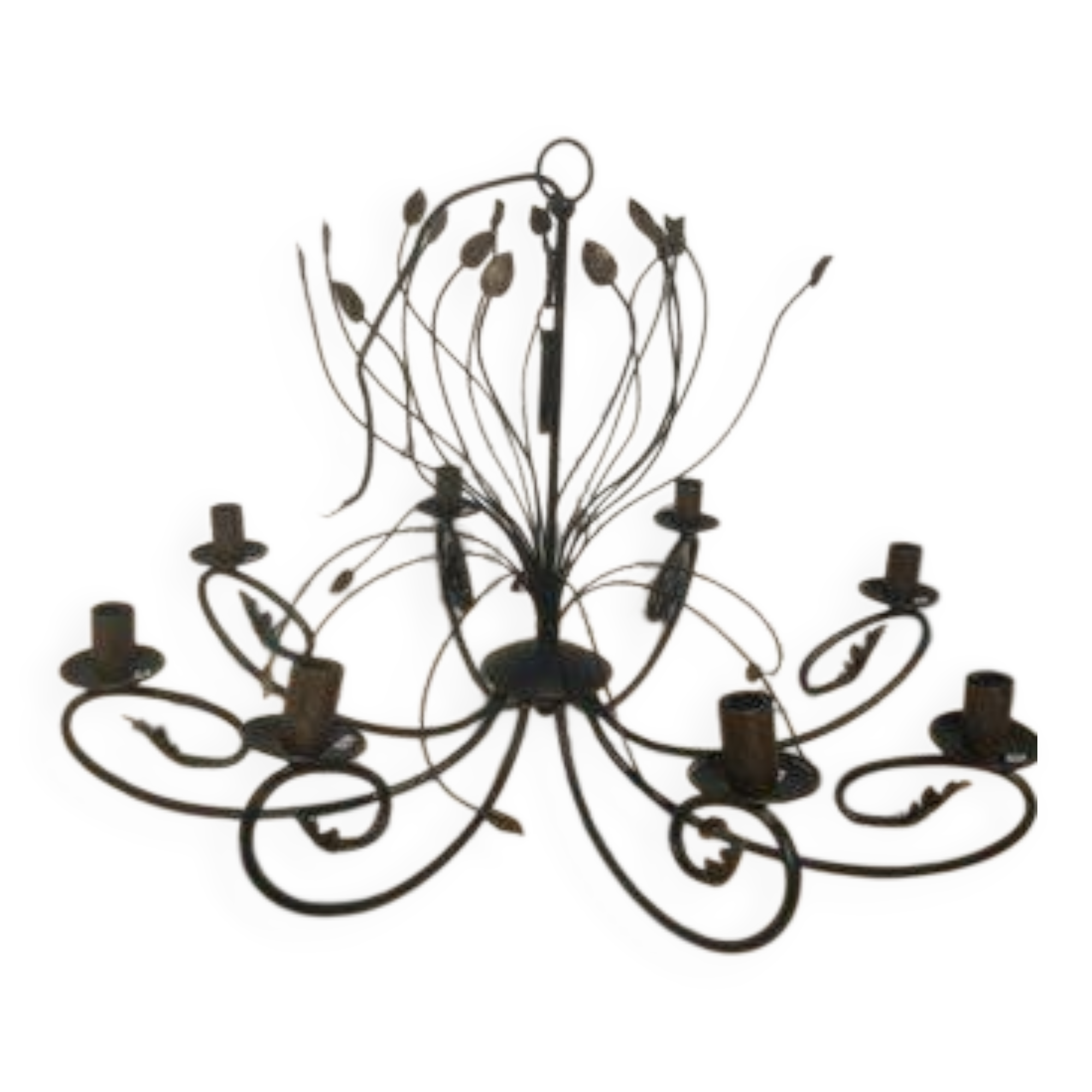 Provençal wrought iron chandelier