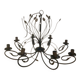 Provençal wrought iron chandelier