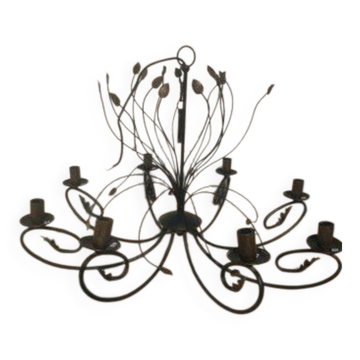 Provençal wrought iron chandelier