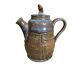 Small glazed stoneware teapot with lid – utilitarian ceramics, France, 20th century