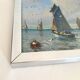 Huile sur bois, années 40 sous verre
