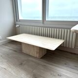 Travertine coffee table