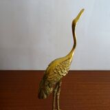 Vintage brass heron