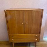 TV stand from the 50s, 2 drawer, 2 accordion doors. Perfect condition.