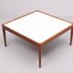 Teak coffee table Laminated top 1960s Scandinavian