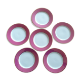 Lot de six assiettes à dessert