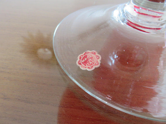 Italy 60s 70s red glass vase