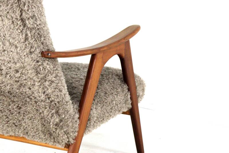 Mid century Armchair brown doodle - fully restored one of a kind piece