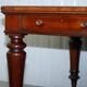 Rare double-sided desk in hardwood by Holland and Sons, Victorian era.