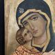 20th century hand-painted gilding wood icon