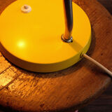 East germany vintage yellow table lamp by veb narva leuchtenbau, 1960s