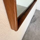 Miroir scandinave en teck massif 1970