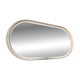 Oval mirror in white lacquer from the 1970s.