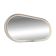 Oval mirror in white lacquer from the 1970s.