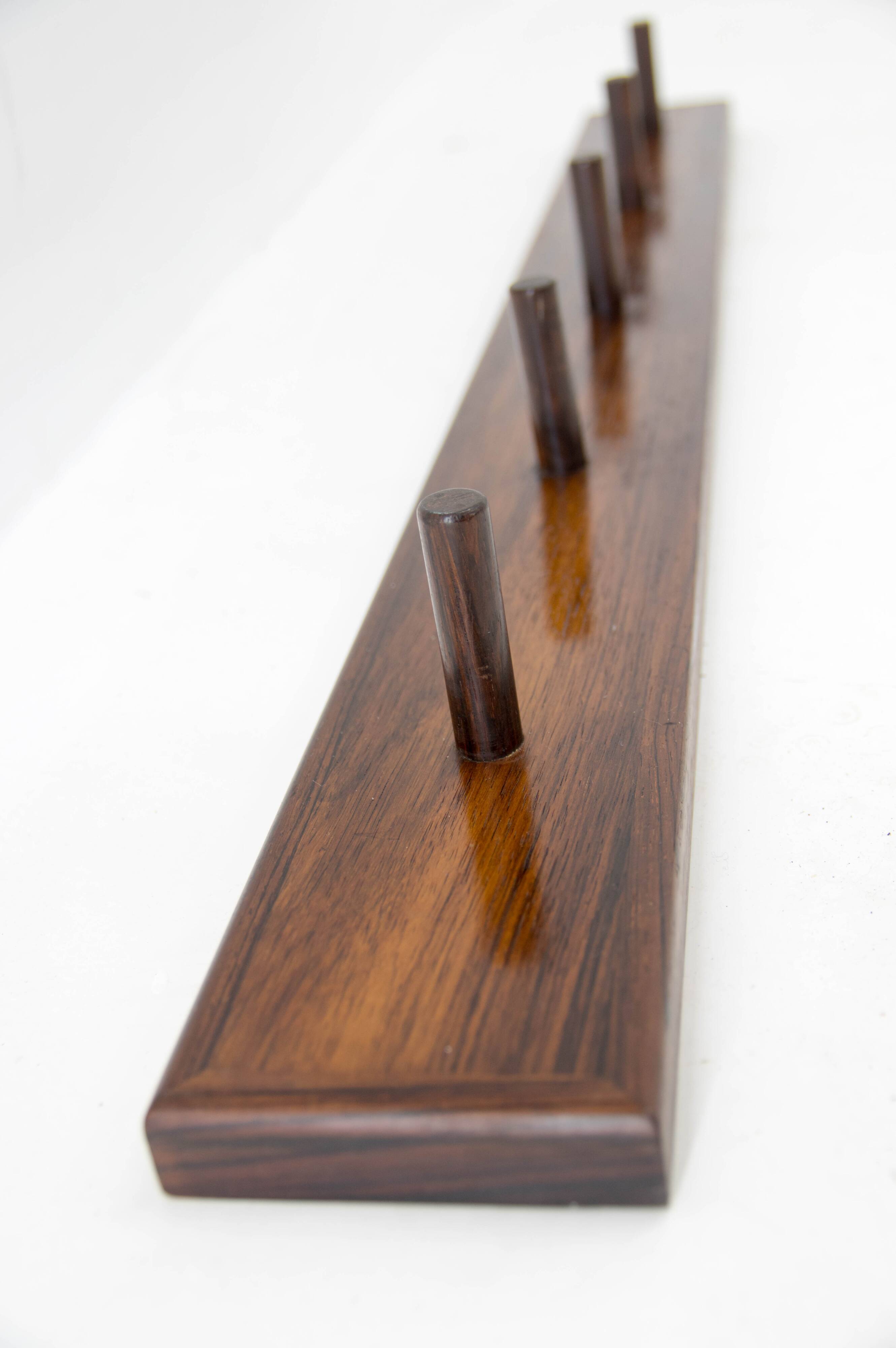 Set of Two Rosewood Wall Hangers, Denmark, 1970s