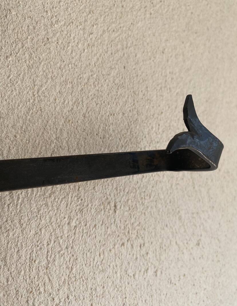 Ceramics by B. Buffat and its wrought iron support, 1970s