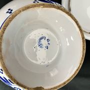 Lunéville, soupière en faïence à décor bleu fin XIXème