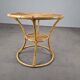 Czechoslovak Midcentury Rattan and Bamboo Side Table, 1960s