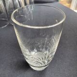 Verres moderne milieu de siècle cristal