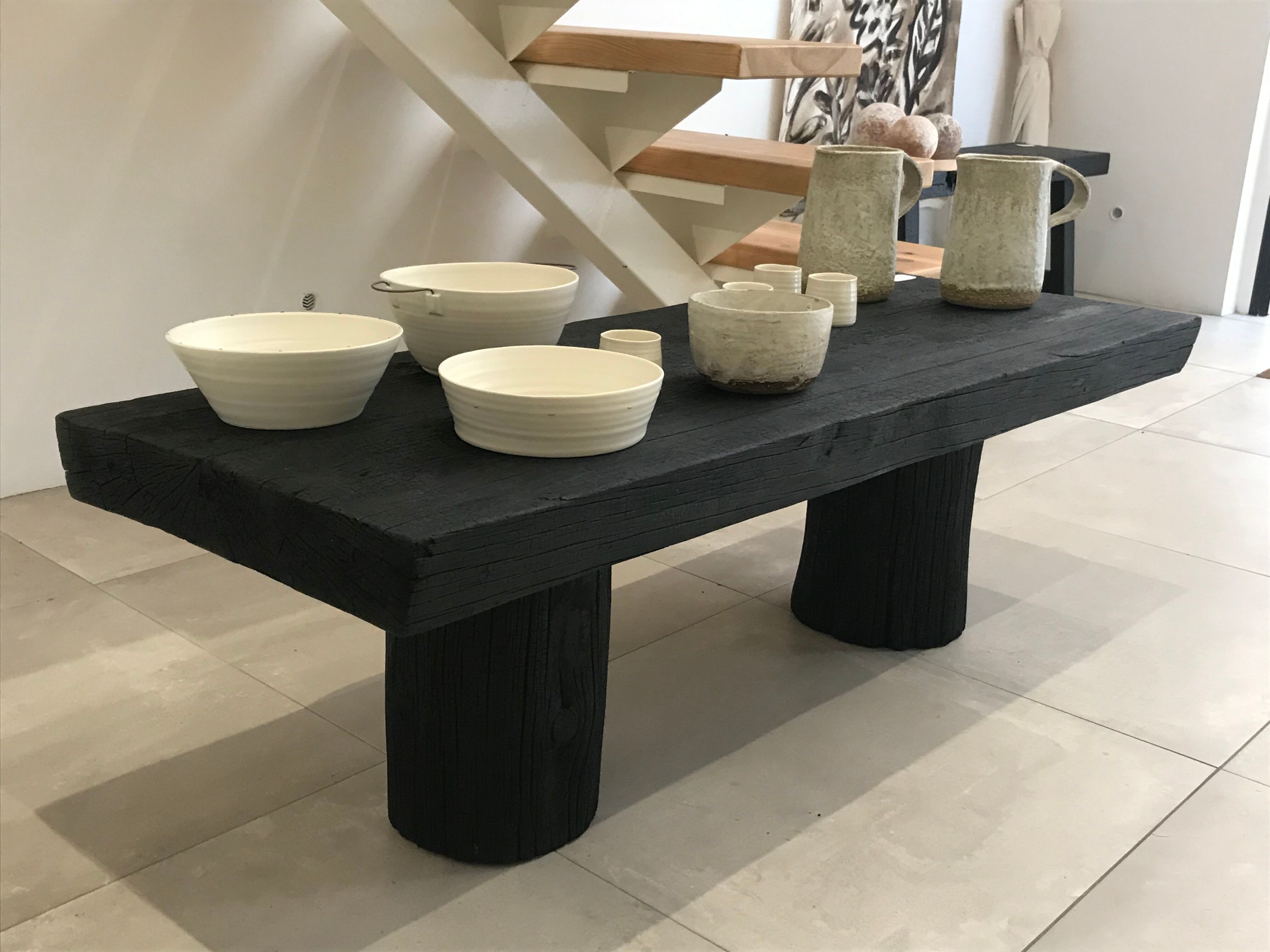 Shou-sugi-ban burnt wood coffee table