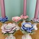 Set of 6 vintage ceramic candle holders