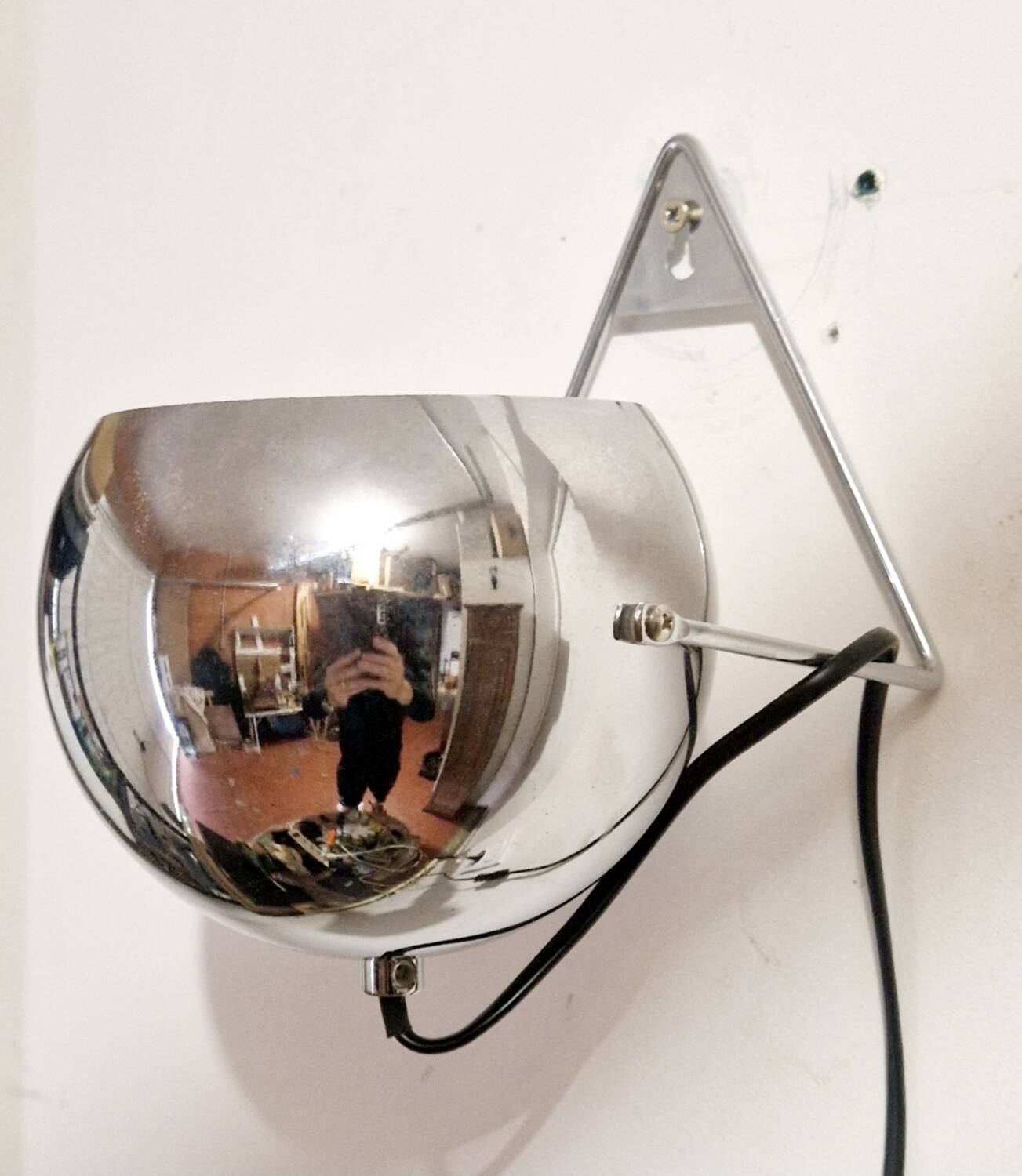 Vintage adjustable lamp - Space Age - Chrome metal - 1980s