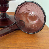 Vintage punch service – Hand-blown bubble glass, bowl or ladle