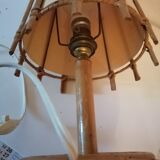 Bedside lamp wicker rattan 1960 1970