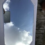 Octagonal bevelled mirror 1930 - 33x60cm