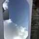 Octagonal bevelled mirror 1930 - 33x60cm